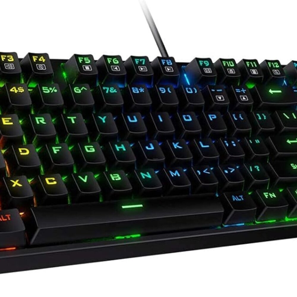 K582 RGB Mechanical Gaming Keyboard, 100% 104 Keys Standard Layout Gaming Keyboa